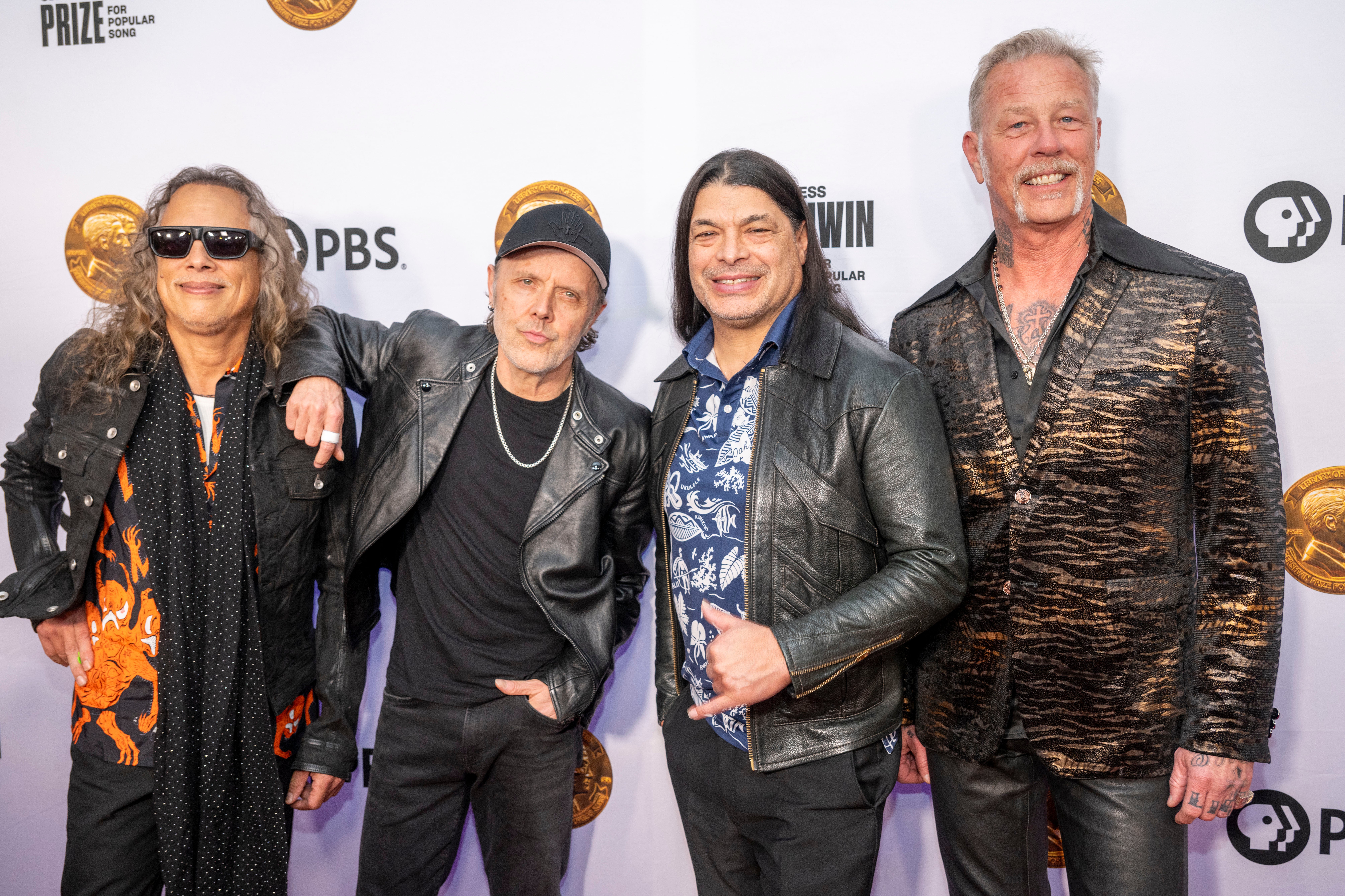 The heavy metal band is comprised of four members (L-R): Kirk Hammett, Lars Ulrich, Robert Trujillo and James Hetfield