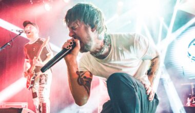 While She Sleeps onstage in 2023