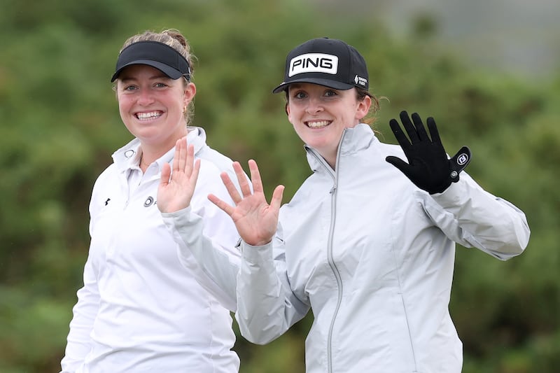 Lauren Walsh and Anna Foster get their seasons up and running in the PIF Saudi Ladies International at Riyadh Golf Club. Photograph: Warren Little/Getty Images