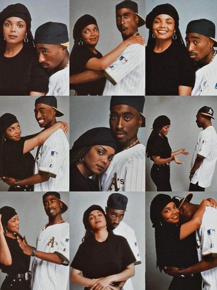 American stars Tupac Shakur and Janet Jackson. Credit: Instagram| its.priscy