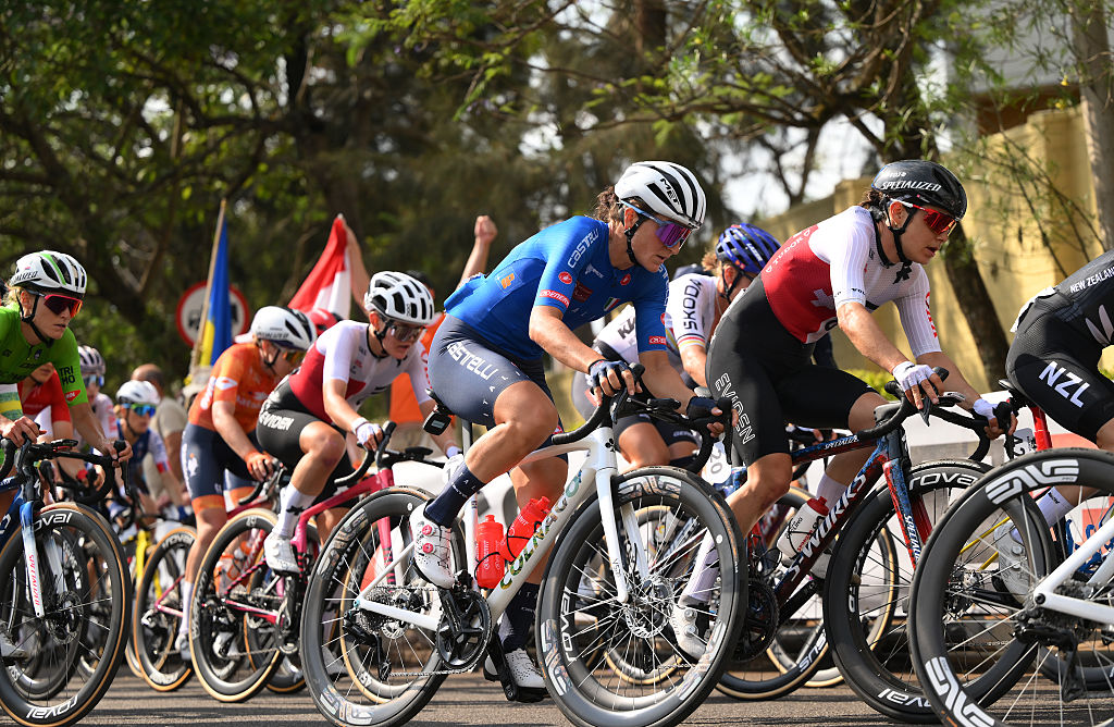 2025 World Championships elite womens' road race: Elisa Longo Borghini during the race