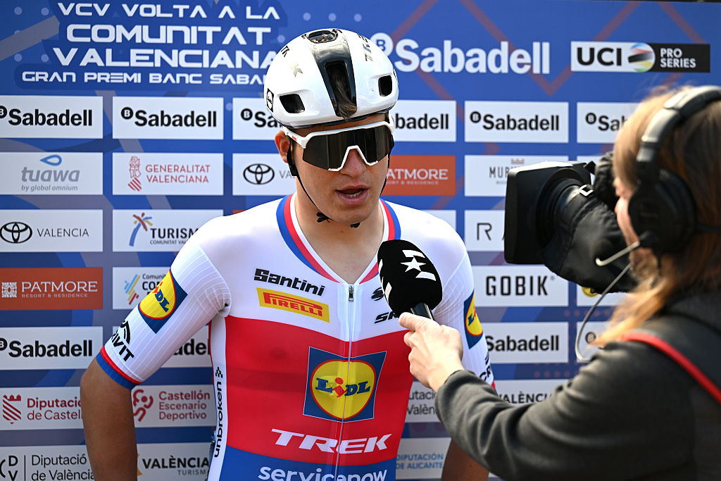 ORIHUELA, SPAIN - FEBRUARY 06: Mathias Vacek of Czech Republic and Team Lidl - Trek prior to the 77th Volta Comunitat Valenciana 2026, Stage 3 a 158km stage from Orihuela to San Vicente del Raspeig 115m on February 06, 2026 in Orihuela, Spain. (Photo by Szymon Gruchalski/Getty Images)