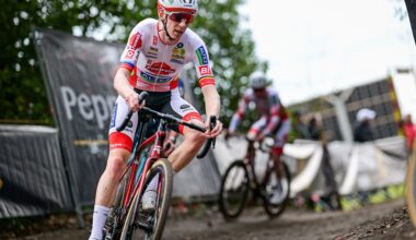 Belgium's Michael Vanthourenhout competes during the men's elite race of the 'Parkcross' cyclocross cycling event, race 6/7 in the 'Exact Cross' competition, in Maldegem on February 4, 2026 (Photo by DAVID PINTENS / Belga / AFP) / Belgium OUT