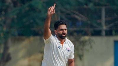 Jammu and Kashmir's Auqib Nabi has made heads turn with his tally of 55 wickets with one match to go. (PTI)