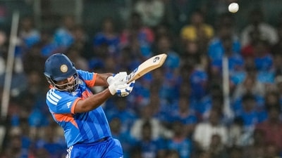 Sanju Samson played a quickfire 24-run knock against Zimbabwe. (PTI)