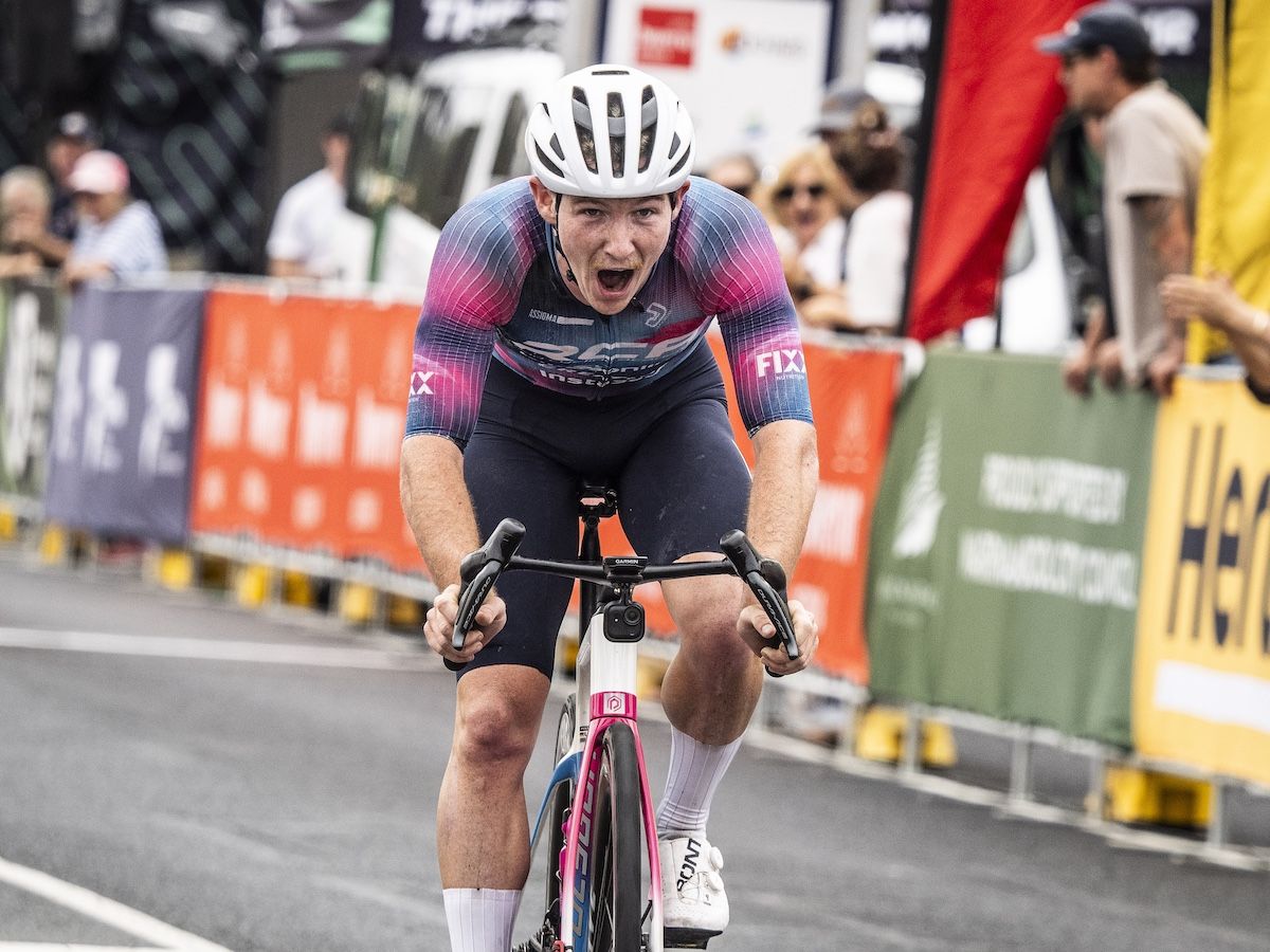 Josh Beikoff (RCA Bikes Online) claims victory at the Powercor Melbourne to Warrnambool 2026, the third round of the Hertz ProVelo Super League