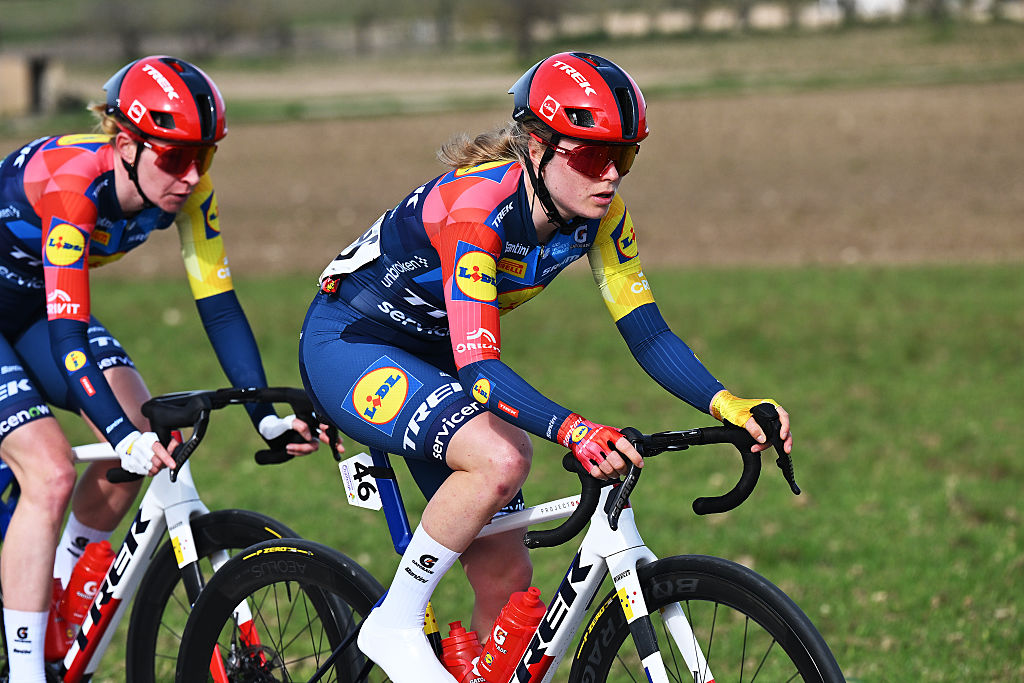 LLUCMAJOR, SPAIN - JANUARY 25: Margot Vanpachtenbeke of Belgium and Team Lidl - Trek competes during the 3rd Challenge Femenino Ciclista Mallorca 2026, Trofeo Llucmajor a 134.8km one day race from Llucmajor to Llucmajor on January 25, 2026 in Llucmajor, Spain. (Photo by Tim de Waele/Getty Images)