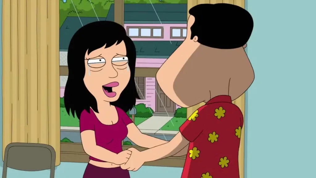 Quagmire with his sister in Family Guy