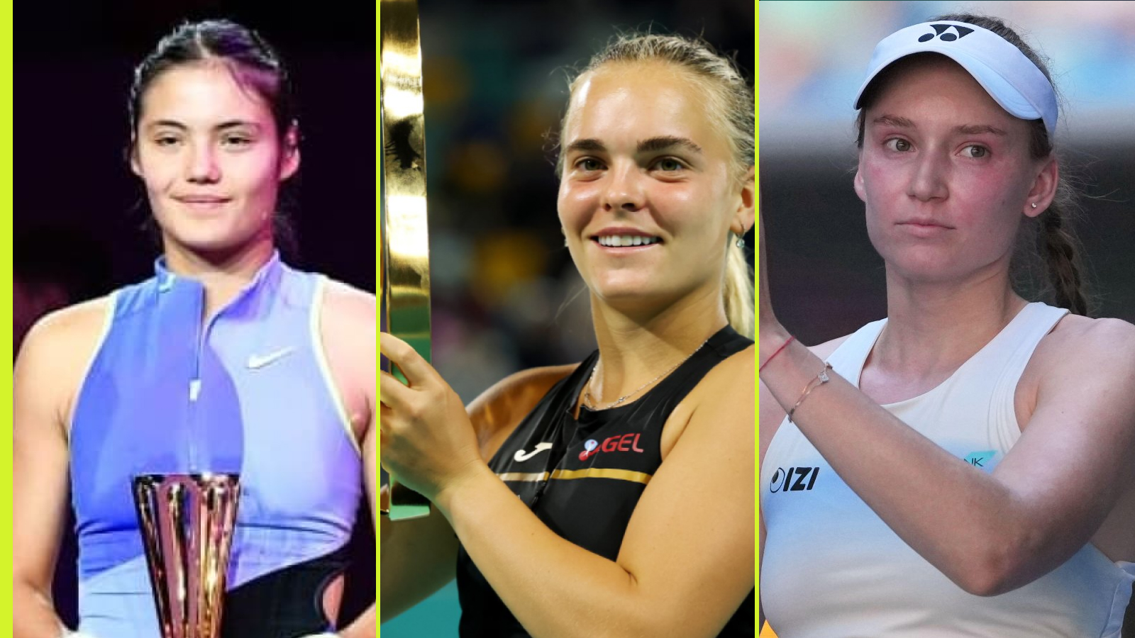 Emma Raducanu & Alex Eala climb, Elena Rybakina drops points, Sara Bejlek +63