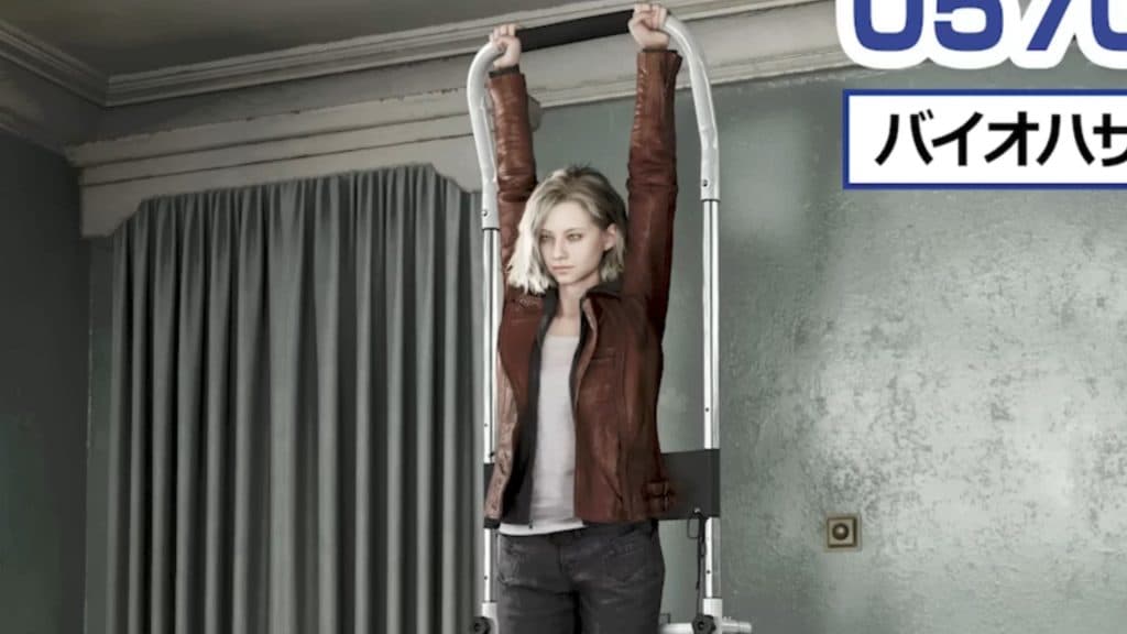 Grace Ashcroft doing a pull up