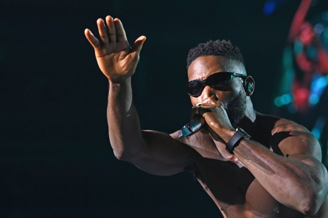Mandatory Credit: Photo by David Fisher/Shutterstock for Global (16007456az) Tinie Tempah performing on stage at Capital's Jingle Bell Ball 2025 Capital's Jingle Bell Ball with Barclaycard, Show, The O2 Arena, London, UK - 07 Dec 2025