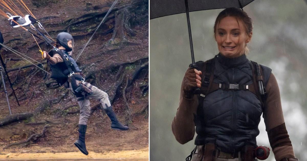 Sophie Turner films physically-gruelling Tomb Raider action scene in Surrey