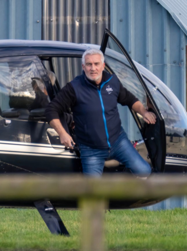 6 February 2026 - EXCLUSIVE. **UK ONLINE ??? ??300- MIN SET FEE- PER WEBSITE ** (Min fee covers single set usage only) ****Re-use to be charged at ??50 per picture **** ** UK MAGS - ??350 per picture usage - double for cover** ** UK PAPERS - **PRICE TO BE AGREED** BAKE OFF BUT CANT TAKE OFF! Paul Hollywoods ??400k helicopter has been given the boot from his plush Kent pad after fed-up neighbours complained about the TV baker landing it in his back garden. The Bake Off star, 58, was forced to shift the chopper to a nearby aerodrome in January 2026 after it kept touching down at his home during the summer while he was learning to fly. But fast-forward 20 MONTHS yes, nearly two years later and Paul is STILL training. The TV favourite was spotted flying over Kent with an instructor sat right beside him in the cockpit of his Robinson R44. Insiders say helicopter pilots usually need around 45 hours to qualify for a private pilots licence. Yet despite owning the ??400,000 helicopter himself, Paul has been flying it for over two years and appears not to have passed his licence yet. Paul was spotted wearing a branded jacket from the helicopter flying school. A source said: Most people wouldve been signed off ages ago but Pauls still got the stabilisers on. The star baker didnt seem too bothered, though, and was seen enjoying some well-earned downtime as he waits for filming on the next series of The Great British Bake Off to begin. Lets hope his flying improves faster than a soggy bottom. Credit: @ashthepap/CLICK NEWS AND MEDIA Ref: AMdef **Exclusive to CLICK NEWS AND MEDIA** CLICK NEWS AND MEDIA - PICTURES@CLICKNEWSANDMEDIA.COM - 07774 321240 -