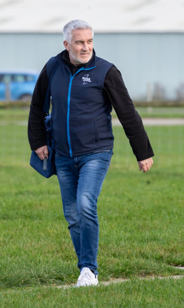 6 February 2026 - EXCLUSIVE. **UK ONLINE ??? ??300- MIN SET FEE- PER WEBSITE ** (Min fee covers single set usage only) ****Re-use to be charged at ??50 per picture **** ** UK MAGS - ??350 per picture usage - double for cover** ** UK PAPERS - **PRICE TO BE AGREED** BAKE OFF BUT CANT TAKE OFF! Paul Hollywoods ??400k helicopter has been given the boot from his plush Kent pad after fed-up neighbours complained about the TV baker landing it in his back garden. The Bake Off star, 58, was forced to shift the chopper to a nearby aerodrome in January 2026 after it kept touching down at his home during the summer while he was learning to fly. But fast-forward 20 MONTHS yes, nearly two years later and Paul is STILL training. The TV favourite was spotted flying over Kent with an instructor sat right beside him in the cockpit of his Robinson R44. Insiders say helicopter pilots usually need around 45 hours to qualify for a private pilots licence. Yet despite owning the ??400,000 helicopter himself, Paul has been flying it for over two years and appears not to have passed his licence yet. Paul was spotted wearing a branded jacket from the helicopter flying school. A source said: Most people wouldve been signed off ages ago but Pauls still got the stabilisers on. The star baker didnt seem too bothered, though, and was seen enjoying some well-earned downtime as he waits for filming on the next series of The Great British Bake Off to begin. Lets hope his flying improves faster than a soggy bottom. Credit: @ashthepap/CLICK NEWS AND MEDIA Ref: AMdef **Exclusive to CLICK NEWS AND MEDIA** CLICK NEWS AND MEDIA - PICTURES@CLICKNEWSANDMEDIA.COM - 07774 321240 -