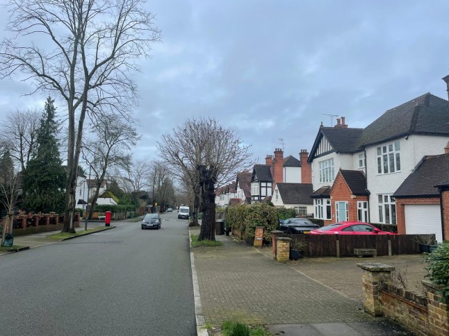 A view of a London street in Harrow.