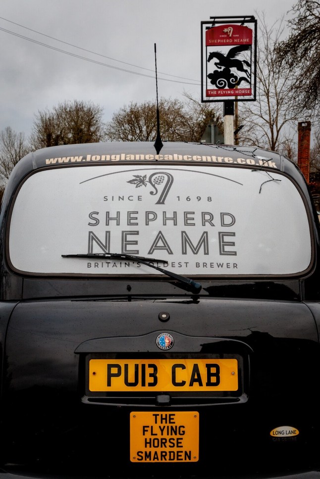 WORDS BYLINE: Alex Keir A pub landlord has bought his own black cab to offer free taxi rides home for customers after they enjoy a drink. Paul Hartfield, who runs The Flying Horse in Smarden, near Ashford, gives punters a lift as long as they live no more than three miles away. The service - which has been running since November - does not make any profit for the pub, with passengers instead encouraged to make a donation to charity. Mr Hartfield, who used to own a black cab garage and drives the taxi himself, recently took over the site from his daughter Natasha. Now, the landlord says the initiative aims to keep the venue???s ???community-first??? spirit going. ???I bought it especially for the pub, I know cabs,??? he explained. ???This pub has done a lot for charity, and we have some great customers in the village. ???There are a lot of lovely people who come here. ???So when they ring up and book a table, I ask them if they want a lift home.??? Since starting the taxi service three months ago, Mr Hartfield has already helped about 100 people get home safely. The Cage Lane pub, which is owned by Faversham-based brewer Shepherd Neame, has raised ??700 for the MND Association, while the black cab also took part in the village tractor run before Christmas. The initiative will continue raising funds for the MND Association for six months before switching to a new charity. Featuring: The Flying Horse is encouraging customers who use the service to donate to charity When: 20 Feb 2026 Credit: Shepherd Neame/Cover Images **All usages and enquiries, please contact info@cover-images.com - +44 (0)20 3397 3000**