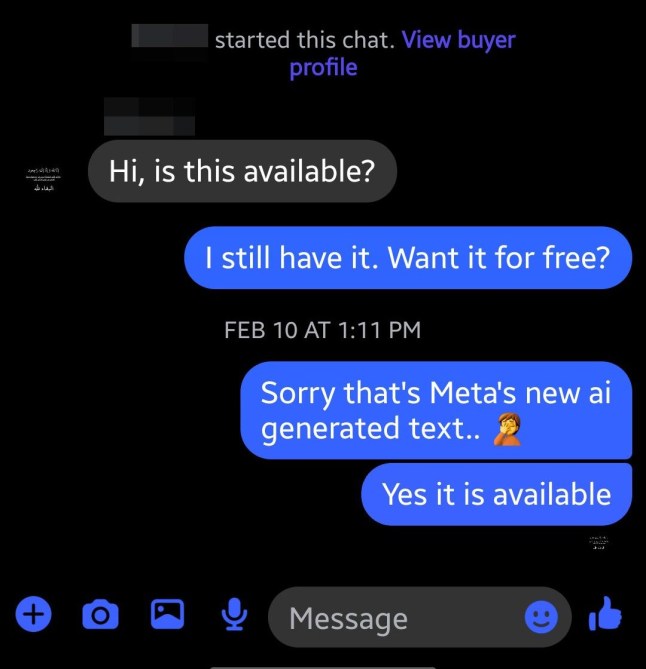 Meta AI 'offers someone's $75 air fryer for free' on Facebook Marketplace