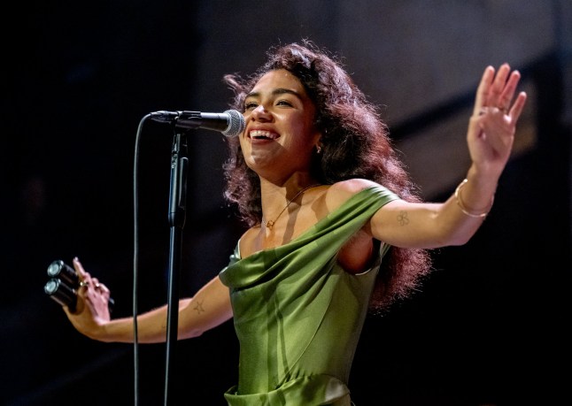 MANCHESTER, ENGLAND - FEBRUARY 26: Olivia Dean performs during her BRITs Week performance at Albert Hall on February 26, 2026 in Manchester, England. (Photo by Shirlaine Forrest/WireImage)