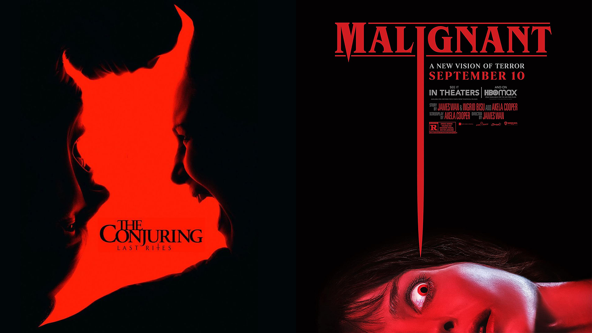 The Conjuring: Last Rites and Malignant posters