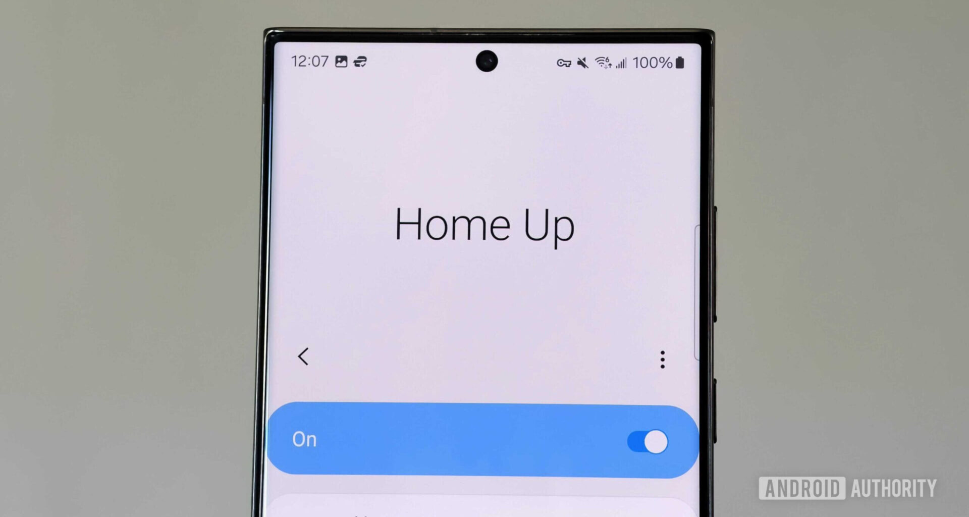 Samsung Home Up menu