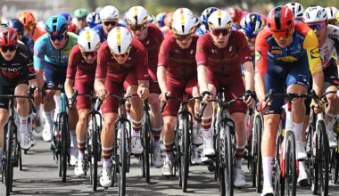 ABU DHABI, UNITED ARAB EMIRATES - FEBRUARY 16: Mark Stewart of Great Britain and Team Modern Adventure Pro Cycling (R) during the 8th UAE Tour 2026, Stage 1 a 144km stage from Madinat Zayed Majlis to Liwa Palace on February 16, 2026 in Abu Dhabi, United Arab Emirates. (Photo by Tim de Waele/Getty Images)