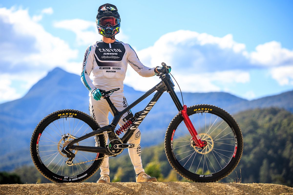 Troy Brosnan with Canyon Sender CFR at Red Bull Hardline Tasmania