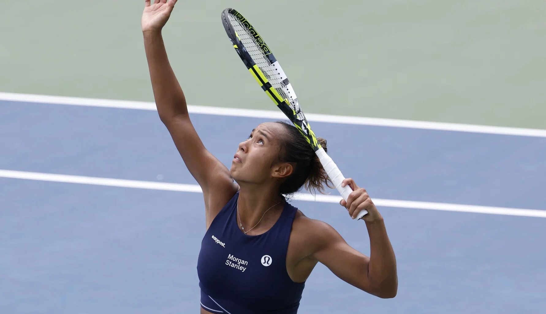 Leylah Fernandez in action ahead of the WTA Jiangxi Open.