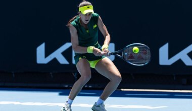 Sorana Cirstea in action ahead of the WTA Cluj-Napoca.