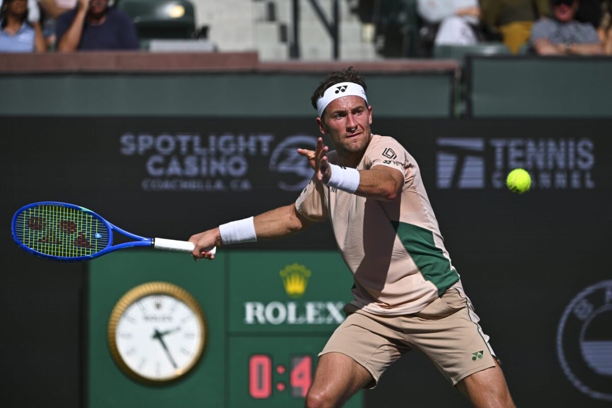 Casper Ruud in action ahead of the French Open.