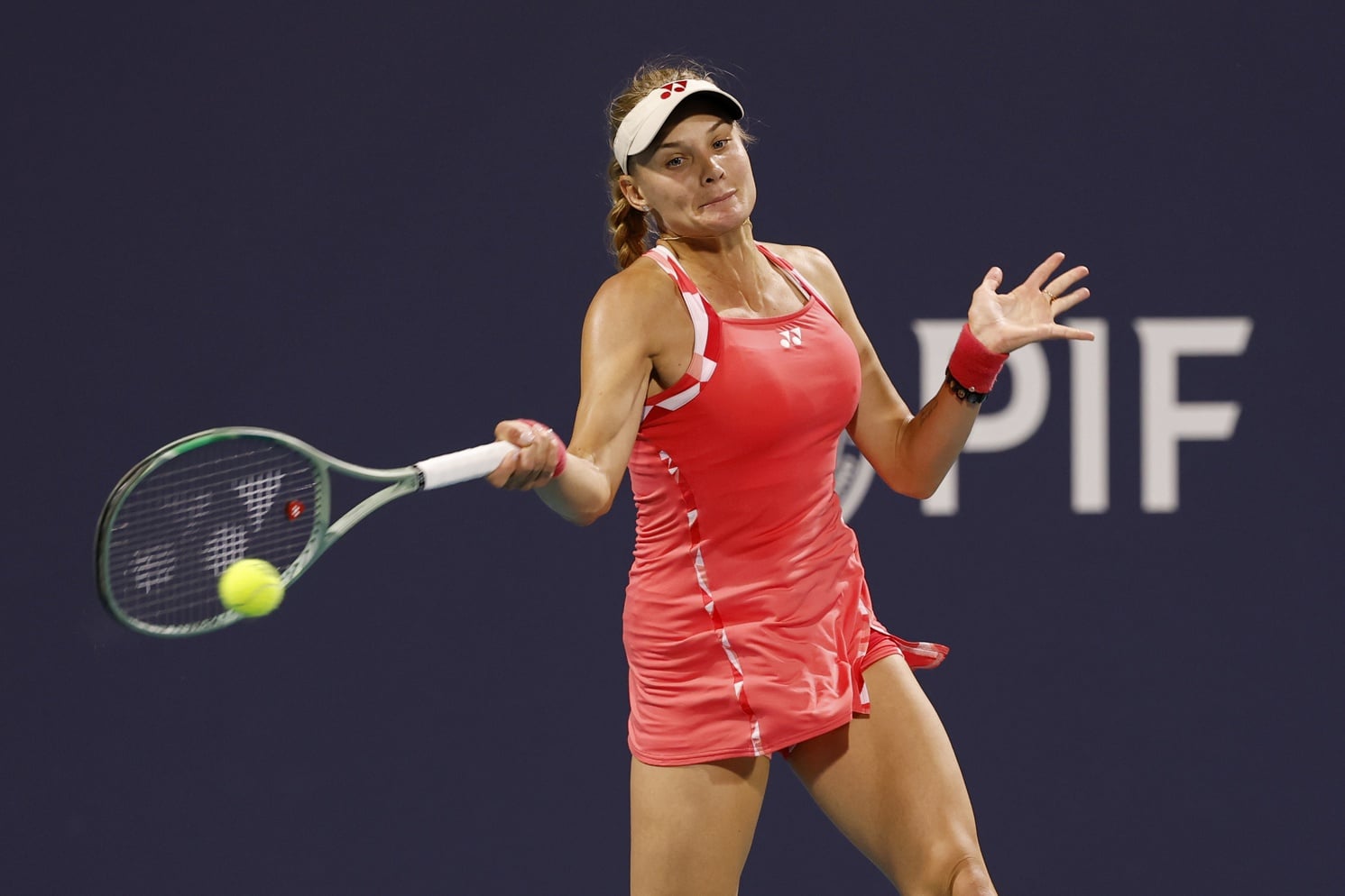 Dayana Yastremska in action ahead of the WTA Wuhan Open.