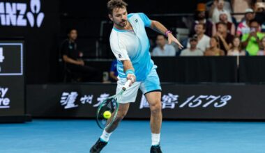 Stan Wawrinka in action at the Australian Open.