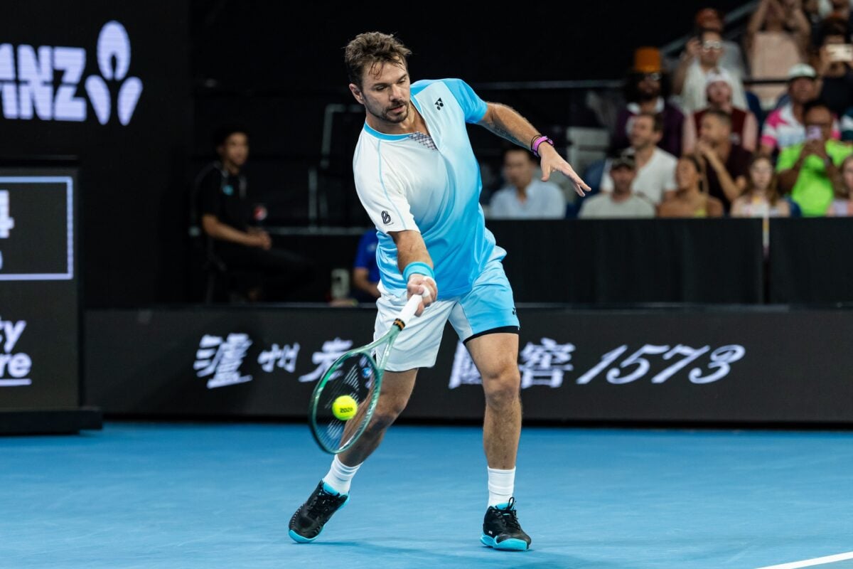 Stan Wawrinka in action at the Australian Open.