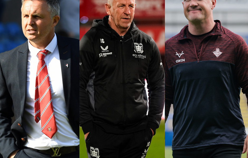 Super League coaches Paul Rowley, John Cartwright and Luke Robinson