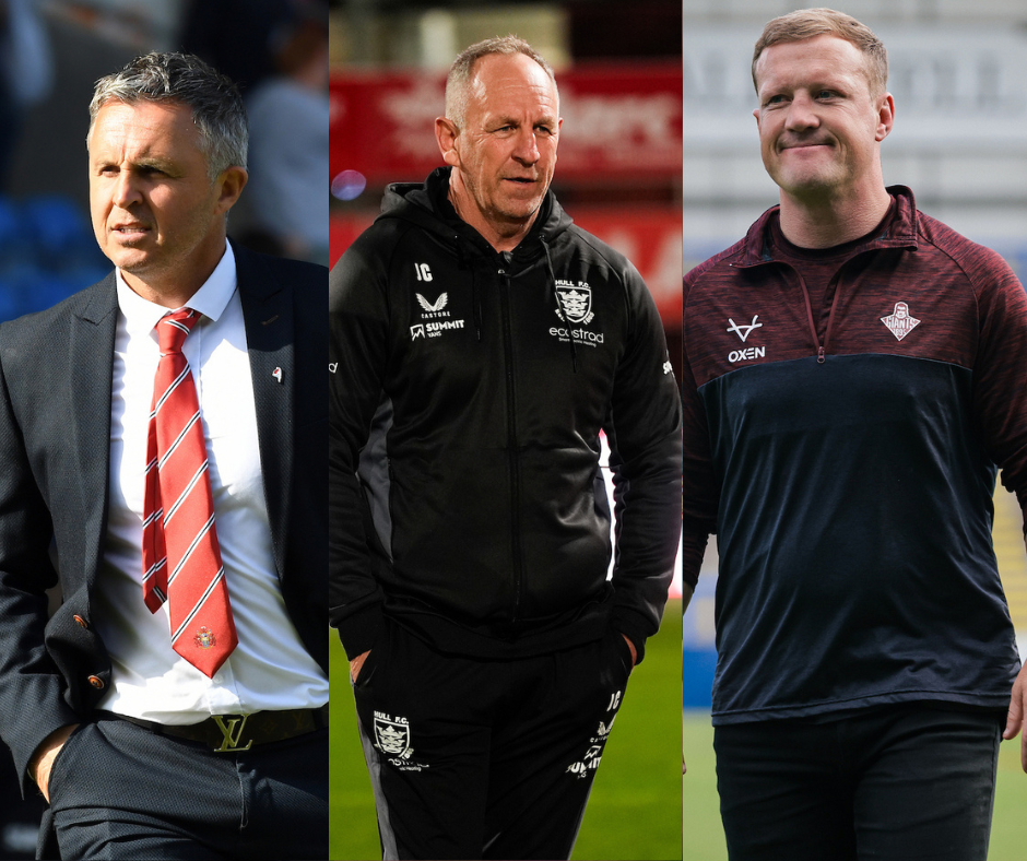 Super League coaches Paul Rowley, John Cartwright and Luke Robinson