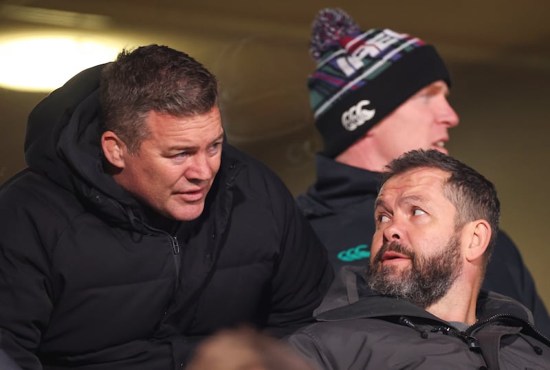 Ireland's scrum coach John Fogarty and head coach Andy Farrell. Photograph: Dan Clohessy/Inpho