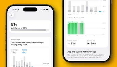 iOS 26 features shown on two iPhone 16 Pro models.