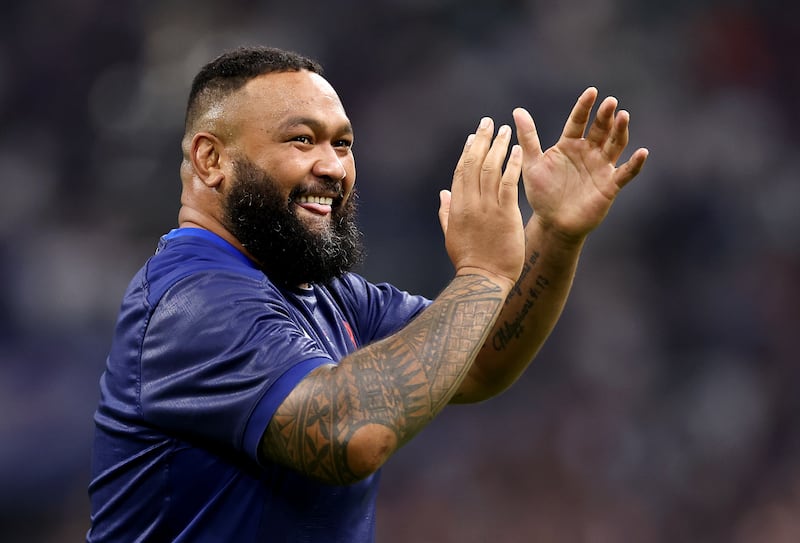 France's Uini Atonio during the 2023 World Cup. Photograph: Catherine Ivill/Getty Images