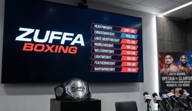 Zuffa Boxing Sets Eight Divisions, One Champion Per Weight