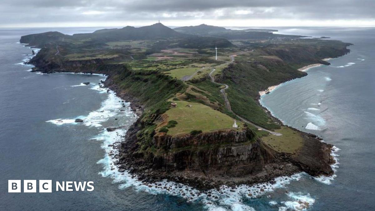 Aerial view of Japan's Yonaguni Island