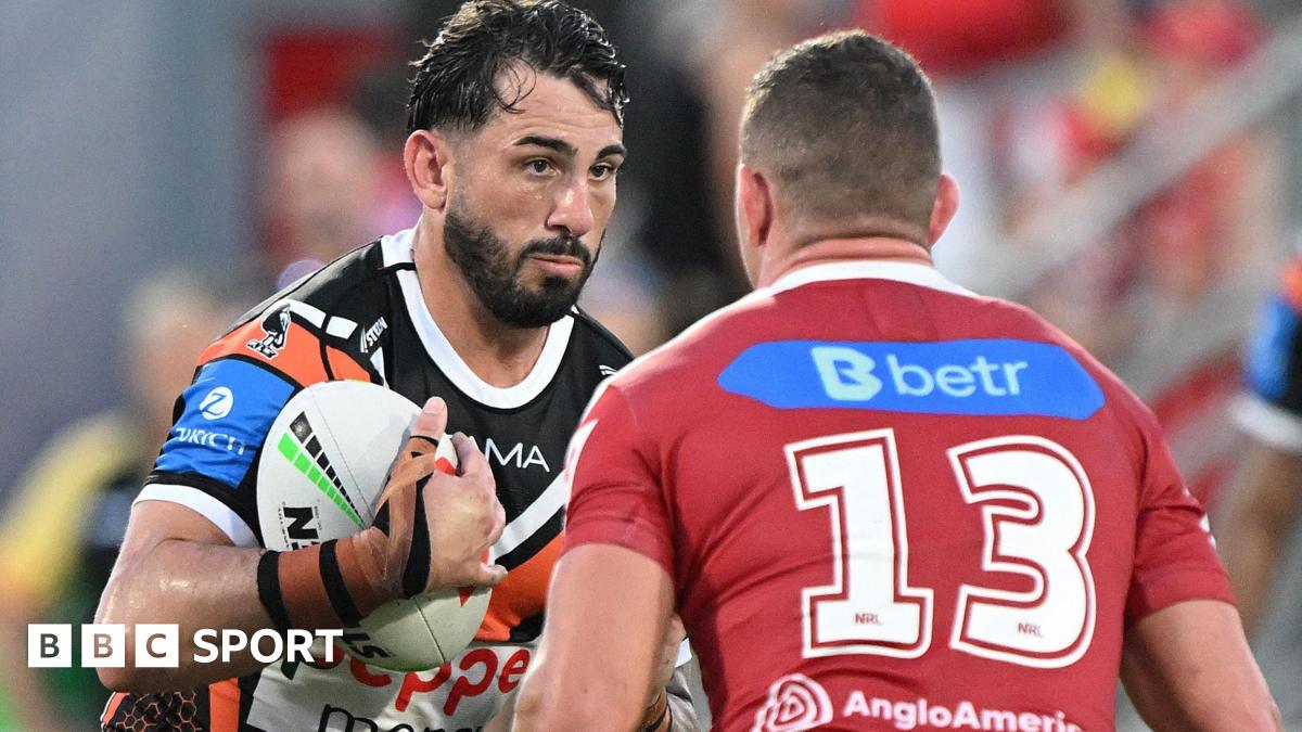 Jack Bird in action for Wests Tigers