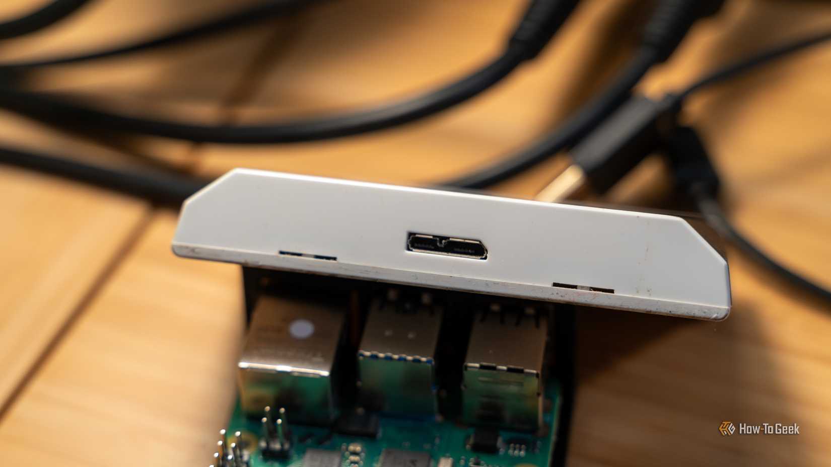 A device with a USB 3.0 micro-B port.