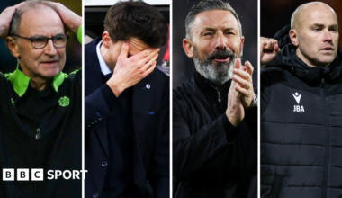 Celtic and Rangers both dropped points on Sunday after wins for leaders Hearts and in-form Motherwell 24 hours earlier