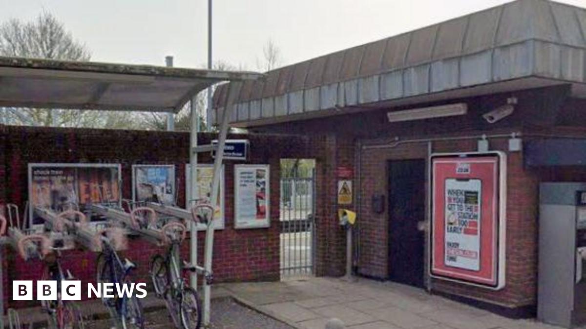 a Google streetview image of Egham station