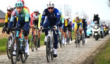 NINOVE, BELGIUM - MARCH 01: Clement Russo of France and Team Groupama-FDJ competes during the 80th Omloop Het Nieuwsblad 2025 - Men&amp;apos;s Elite a 197km one day race from Ghent to Ninove / #UCIWWT / on March 01, 2025 in Ninove, Belgium. (Photo by Luc Claessen/Getty Images)