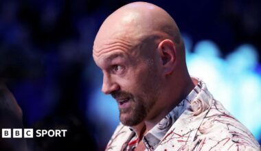 Tyson Fury watching a fight at the O2 Arena in October