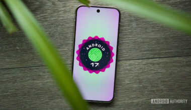 The Android 17 logo on a Pixel phone.