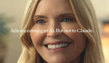 A screenshot of one of the new Anthropic ads featuring the tagline, "Ads are coming to AI. But not to Claude."