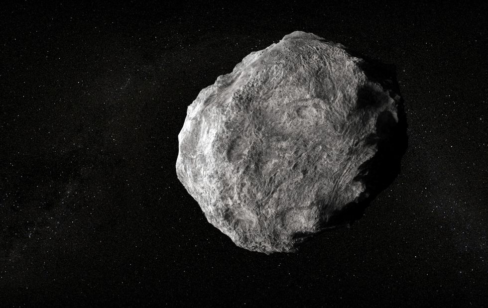 Asteroid in space