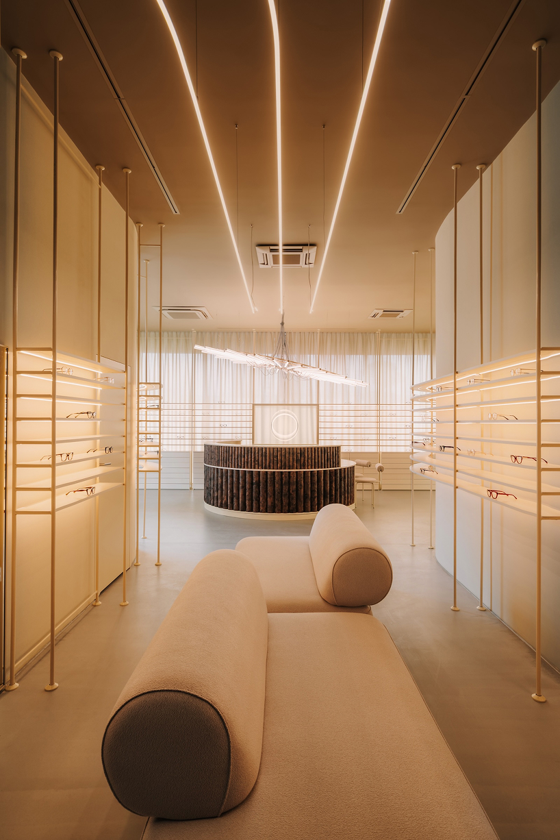 ocular anatomy informs optical salon’s interior in poland
