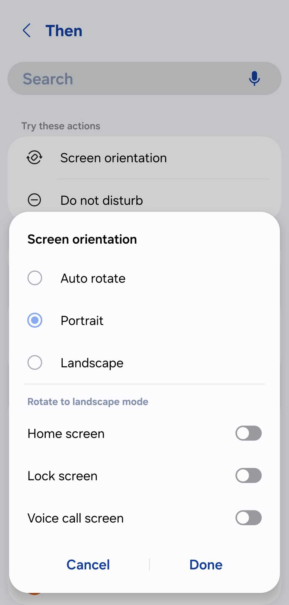set routine conditions